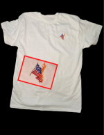 Flamin' American Flag Tee - 3SJ Shop