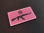 TQILA patch, IRPGF patch, Queer Insurrection and Liberation Army, AK-47 anarchy patch, pink patch, 2"x3.5" patch, Velcro patch, iron-on patch, нашивка TQILA, нашивка IRPGF, Армия квирного восстания и освобождения, нашивка с АК-47 и анархией, розовая нашивка, нашивка 2"x3.5", нашивка на велкро, нашивка на клеевой основе, رقعة TQILA، رقعة IRPGF، جيش انتفاضة وتحرير المثليين، رقعة بندقية AK-47 وفوضى، رقعة وردية، رقعة 2"x3.5"، رقعة فيلكرو، رقعة لاصقة, parche TQILA, parche IRPGF, Ejército de Insurrección y Liberación Queer, parche de AK-47 anarquía, parche rosa, parche 2"x3.5", parche de Velcro, parche de plancha.