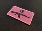 TQILA patch, IRPGF patch, Queer Insurrection and Liberation Army, AK-47 anarchy patch, pink patch, 2"x3.5" patch, Velcro patch, iron-on patch, нашивка TQILA, нашивка IRPGF, Армия квирного восстания и освобождения, нашивка с АК-47 и анархией, розовая нашивка, нашивка 2"x3.5", нашивка на велкро, нашивка на клеевой основе, رقعة TQILA، رقعة IRPGF، جيش انتفاضة وتحرير المثليين، رقعة بندقية AK-47 وفوضى، رقعة وردية، رقعة 2"x3.5"، رقعة فيلكرو، رقعة لاصقة, parche TQILA, parche IRPGF, Ejército de Insurrección y Liberación Queer, parche de AK-47 anarquía, parche rosa, parche 2"x3.5", parche de Velcro, parche de plancha.