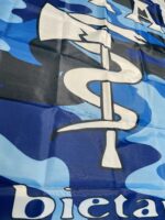 ETA, Euskadi Ta Askatasuna, Bietan Jarrai, Basque flag, Basque separatist, ETA flag, Spanish militant group, blue camo flag, camo ETA, snake and axe symbol, Basque nationalism, militant replica flag, historical reproduction, political movement flag, bandera ETA, Euskera, Basque independence, Spain insurgent flag, resistance symbol, revolutionary flag, Euskal Herria, camo separatist flag, ETA emblem, replica militant flag, insurgent group symbol, activist flag, Basque underground, ETA memorabilia, guerrilla group flag, ETA collection, separatist camo banner, armed struggle symbol, militant camouflage flag, military-inspired ETA flag, Euskal iraultza, camuflaje azul, bandera histórica.