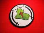 Kataib Rouh Allah Issa Ibn Miriam, كتائب روح الله عيسى بن مريم, Jesus Son of Mary Brigade, Spirit of God militia, Christian militia Iraq, Assyrian Christian fighters, Chaldean Christian militia, Syriac Christian militia, Iraqi Christians, Nineveh Plains defense, Mosul Christian fighters, anti-ISIS militia, Hashd al-Shaabi, Popular Mobilization Forces, PMF Iraq, Shiite Christian alliance, Kataib al-Imam Ali affiliate, Harakat al-Iraq al-Islamiyah, cross Iraq patch, green Iraq emblem, religious militia symbol, rare Middle Eastern patch, Iraq militia emblem, Christian cross patch, Iraq Christian cross, Arabic militia insignia, embroidered Christian patch, post-ISIS Iraq, Mosul 2014, sectarian conflict Iraq, Iraqi civil war, Iraq 2014 patch, PMF Christian unit, Iraqi paramilitary patch, Iraqi resistance patch, Islamic resistance allies, anti-terrorist militia, Middle East militia patch, Iraq war memorabilia, modern militia emblem, militia reproduction patch, militia symbol patch, black and red patch, Iraq national outline patch, religious warfare patch, interfaith militia, Shiite-Christian coalition, ethnic militia Iraq, religious militant insignia, 3.5 inch patch, Velcro patch, iron-on backing, sew-on patch, custom militia patch, military patch collector, historical reproduction patch, armed group patch, Iraqi irregulars, Christian-Muslim alliance Iraq, embroidered Iraq badge, stylized cross patch, militia collector item, cross emblem Iraq, cross over Iraq outline, Iraqi patch collection, rare armed group patch, Iraqi paramilitary memorabilia, asymmetric warfare insignia, religious identity patch, Iraq military factions, Jesus in Islam patch, Isa Ibn Maryam, Islamic view of Jesus, Shiite Jesus symbolism, Shia-Christian alliance patch, patch from Iraq war, Iraqi Christian resistance, Iraqi insurgency era patch, collectible Iraq patch, modern conflict insignia, Middle Eastern religious symbol, Iraqi sectarian conflict, patch for collectors, patch for researchers, educational militia patch, display item Iraq, Mesopotamian militias, Iraq 2010s militias, Shia militia allies, militia reproduction item, Christian defense groups Iraq, Iraq patch collection, Iraqi militia history.