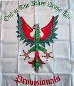 Out of the Ashes Arose the Provisionals flag, Provisionals flag, Irish Republican Army flag, Irish Republican Army, IRA flag, Provisional IRA flag, PIRA flag, IRA phoenix flag, Provisional Irish Republican Army, phoenix IRA flag, IRA mural flag, Irish nationalism flag, Irish tricolor IRA flag, Irish resistance flag, IRA symbolism, Provisionals IRA flag, republican phoenix flag, Irish unity flag, Provo flag, Irish republican memorabilia, Irish rebel flag, IRA political flag, Northern Ireland flag, The Troubles flag, Irish conflict flag, Sinn Féin flag, Irish paramilitary flag, Irish revolutionary flag, Irish protest flag, IRA history flag, 1969 IRA split flag, buy IRA flag, Irish rebellion flag, Irish flag with phoenix, Irish heritage flag, Ireland rebel flag for sale, IRA uprising flag, white IRA flag, tricolor IRA flag, phoenix rising IRA flag, Ireland freedom flag, Irish flag with writing, Irish resistance movement, Ireland militant flag, republican tricolor banner, 90x135 IRA flag, 90x150 IRA flag, Irish Republican Army symbolism
