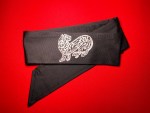 Ismaili Lion Headband – Black with Calligraphic Lion Design - Image 3