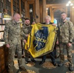 Azov Stylized Falcon Flag (Angled Cut Variant) – 90x150cm - Image 3