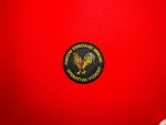 Round black embroidered patch featuring a rooster emblem with Spanish text reading “Fuerzas Especiales Mencho” and “Operativa Yogurt,” measuring 3.5 inches in diameter.