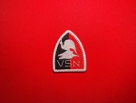VSN Tonton Macoutes patch Haiti pintade bird on lambi shell black red insignia Corps des Volontaires de la Sécurité Nationale embroidered patch 2x2.5 inch