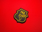 Cuban FAR avispa patch 2.5 inch black yellow Fuerzas Armadas Revolucionarias wasp beret insignia Cuba military embroidered patch