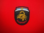 Serbian Škorpioni Шкорпиони Scorpions Patch 4 inch Yugoslav Wars Paramilitary Insignia Cyrillic Embroidered Badge Serbia Military Collector Patch Balkans War Scorpion Emblem Black Shield Gold Scorpion Patch Kosovo Bosnia Croatia Conflict Memorabilia