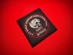 4-inch БАРС Брянск / Боевой Армейский Резерв Страны embroidered patch with snarling leopard emblem, Cyrillic text, red circular border, and black square background.