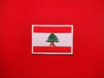 State of Free Lebanon patch, Free Lebanon flag patch, Dawlat Lubnan al Hurra patch, دولة لبنان الحرة, Saad Haddad patch, South Lebanon Army patch, Lebanese Civil War patch, historical Lebanon flag, brown cedar Lebanon flag, Lebanese cedar patch, Marjayoun patch, Middle East history patch, embroidered Lebanon flag patch, collector reproduction patch, Lebanon historical flag