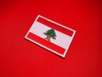 State of Free Lebanon patch, Free Lebanon flag patch, Dawlat Lubnan al Hurra patch, دولة لبنان الحرة, Saad Haddad patch, South Lebanon Army patch, Lebanese Civil War patch, historical Lebanon flag, brown cedar Lebanon flag, Lebanese cedar patch, Marjayoun patch, Middle East history patch, embroidered Lebanon flag patch, collector reproduction patch, Lebanon historical flag